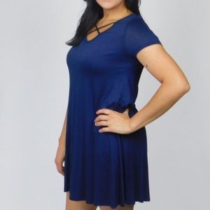 Criss-Cross Jersey Dress